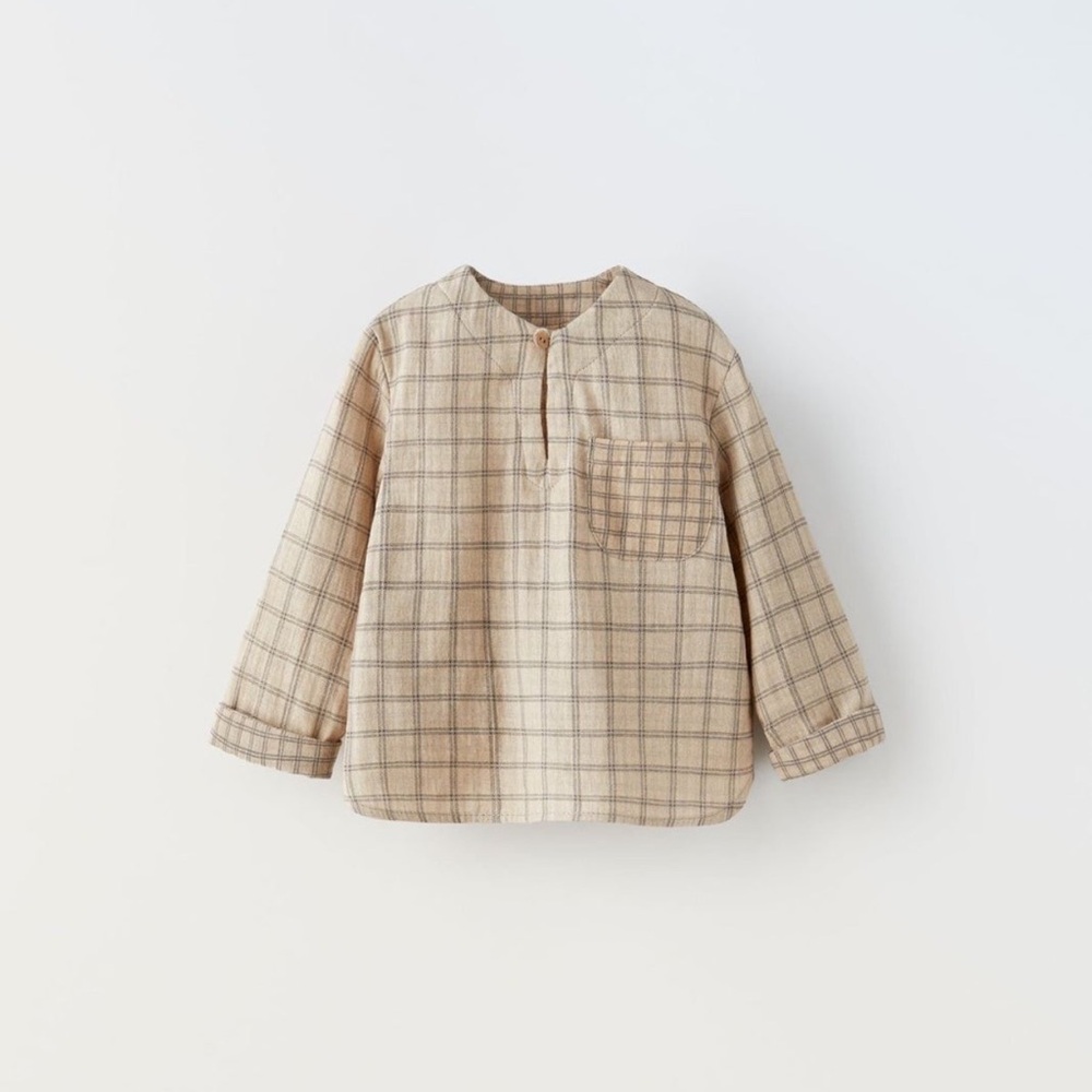 ZARA Plaid Cotton Shirt